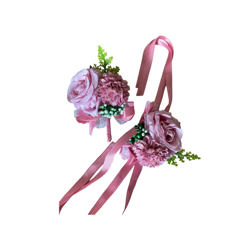 Wrist Corsage and Boutonnière matching set (brand new in packaging)